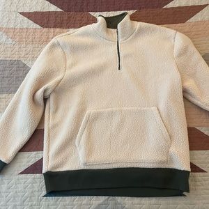 Madewell (Re)sourced High Pile Fleece Sherpa Half Zip Sweatshirt